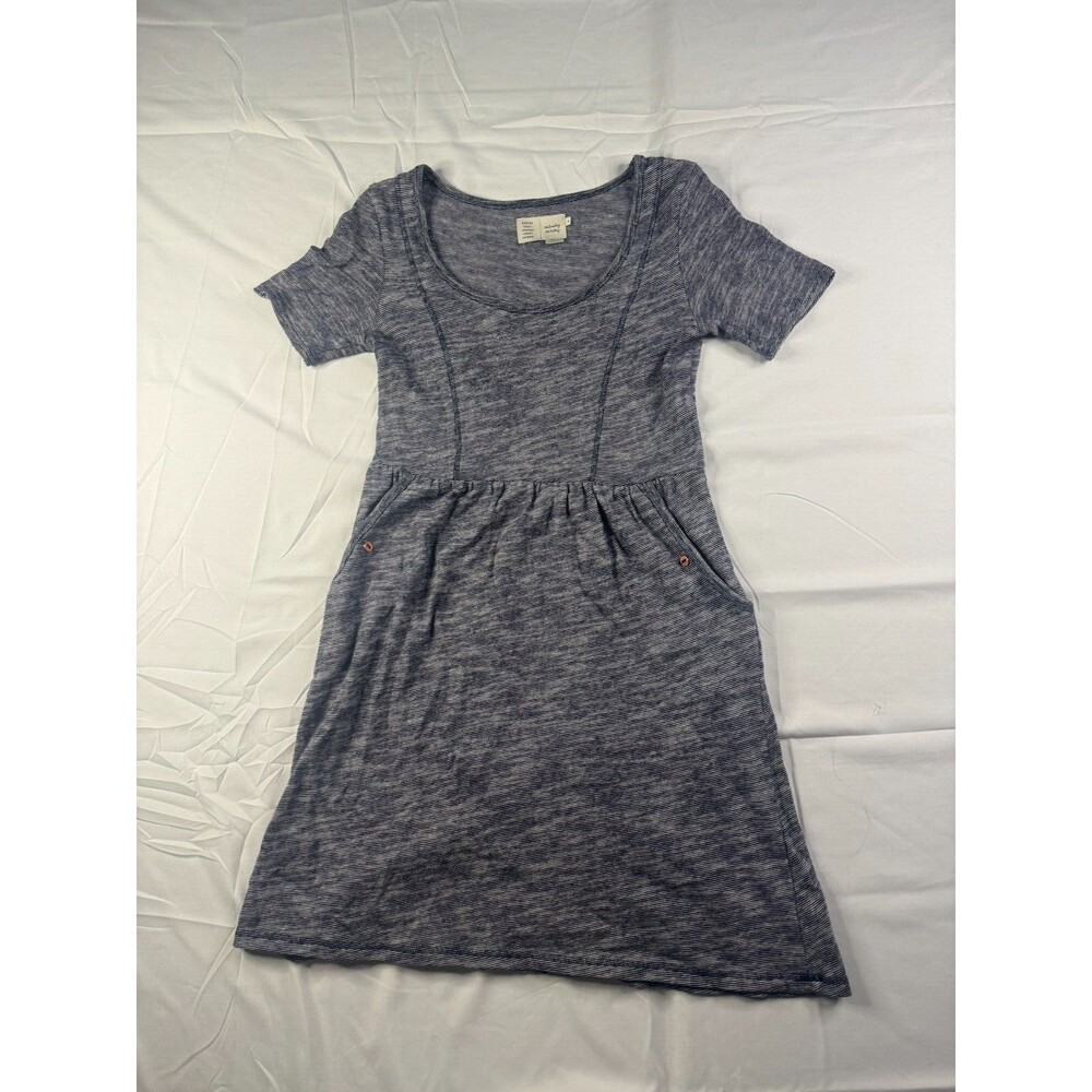 Anthropologie Saturday Sunday Dress Women Size XS Mini Heather Gray Short Sleeve